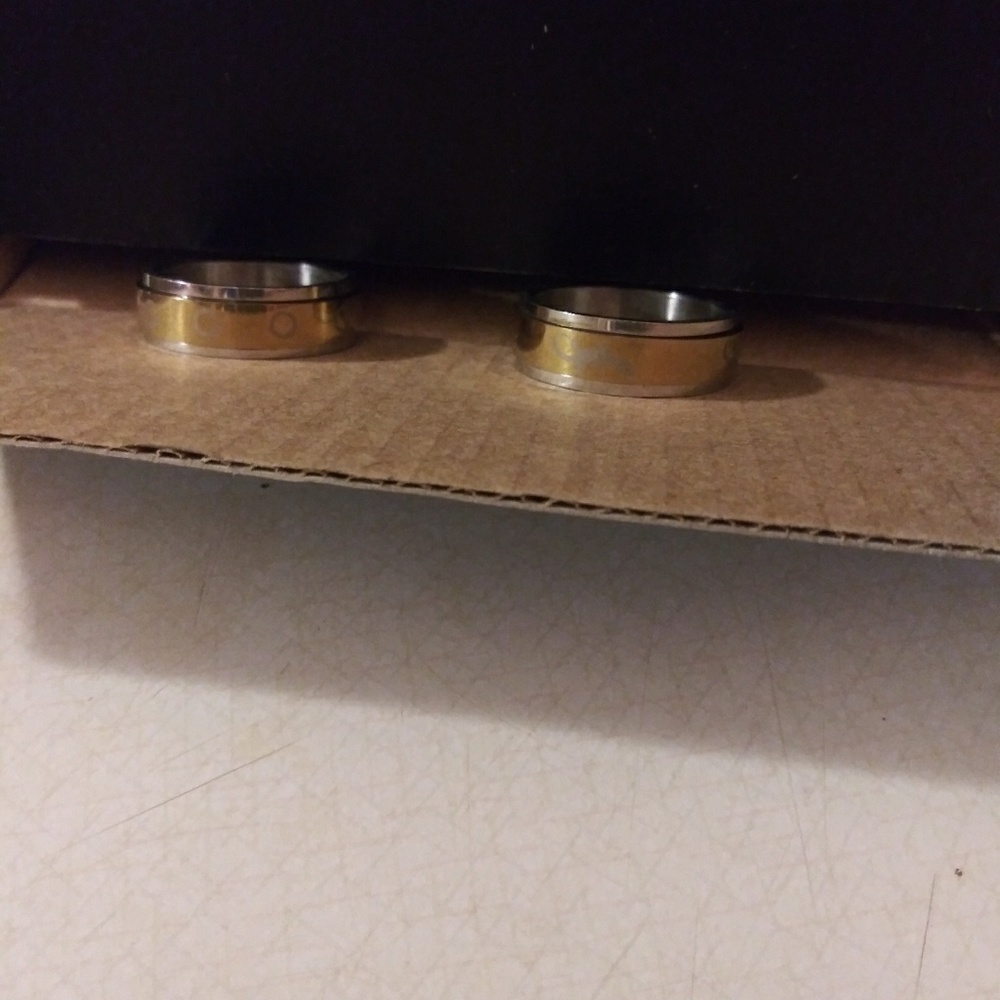 Lot of Mens stainless steel spinner rings